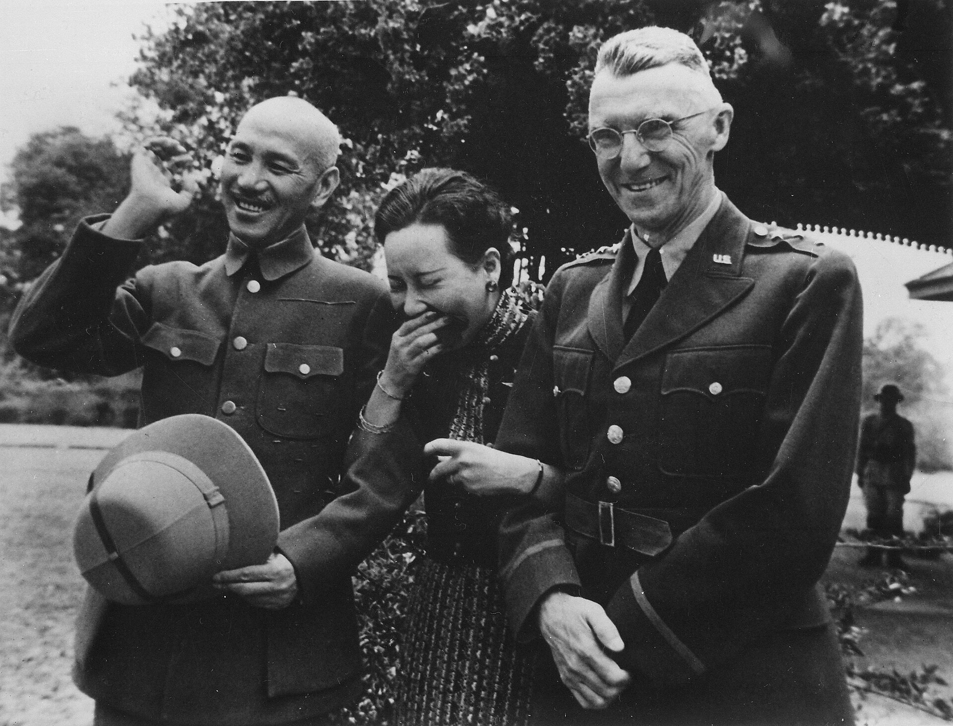 1942年缅甸眉苗的蒋介石、宋美龄与史迪威