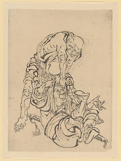 葛饰北斋水浒传人物画稿